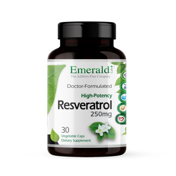 Emerald - High-Potency Resveratrol 250 mg - 60 Vegetable Capsules