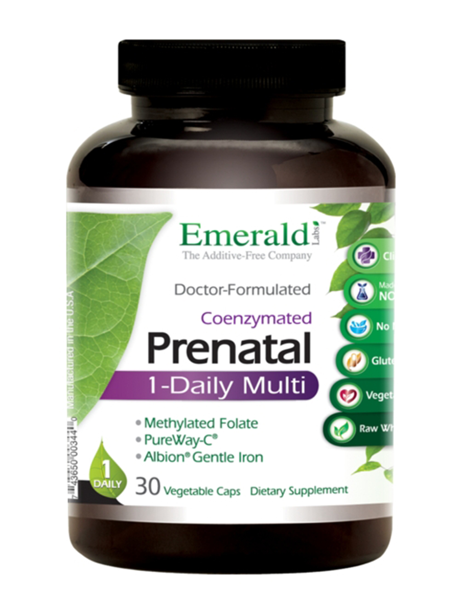 Emerald - Prenatal 1-Daily Multi - 30 Vegetable Capsules