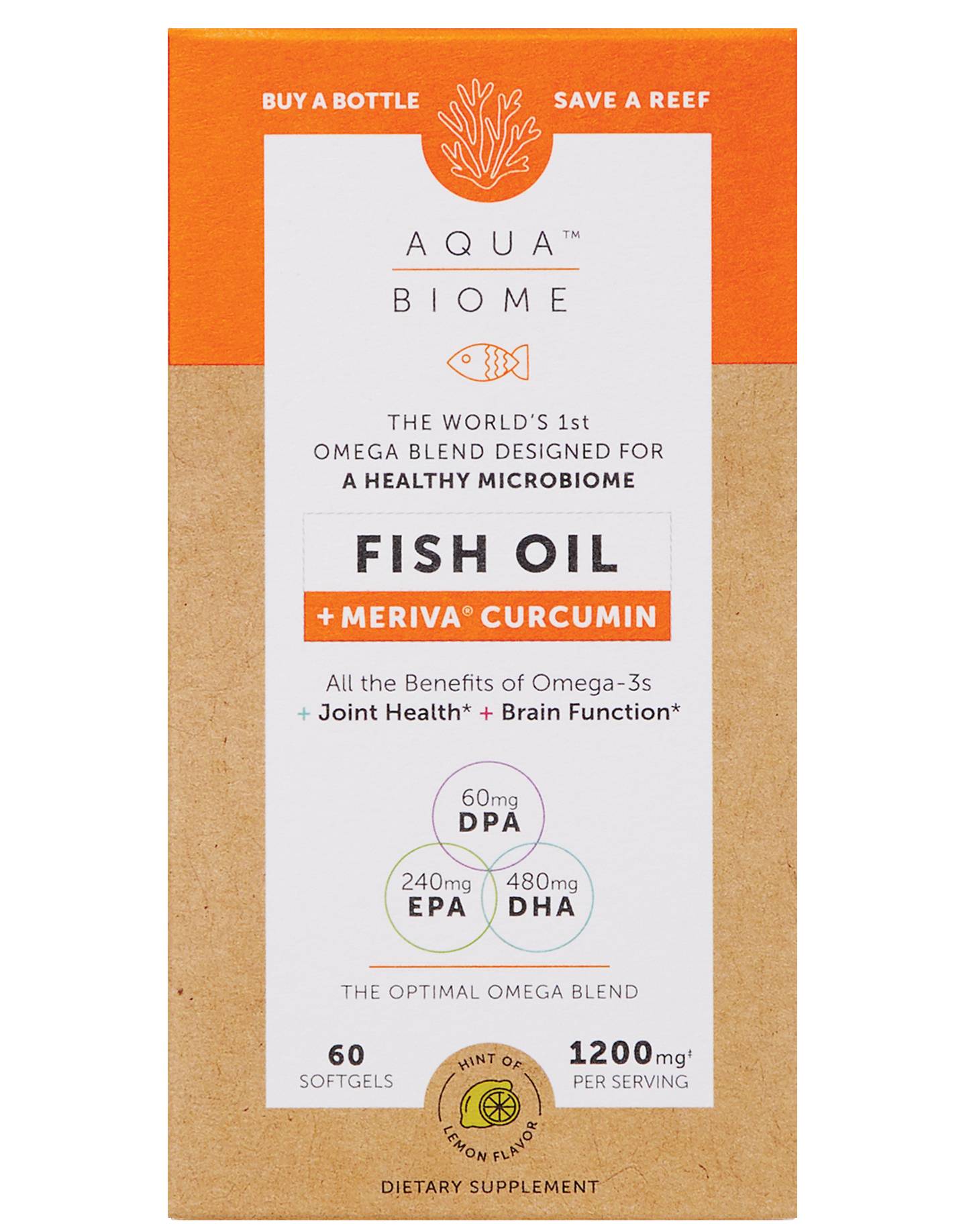 Enzymedica - Aqua Biome Fish Oil + Meriva Curcumin - 60 Softgels