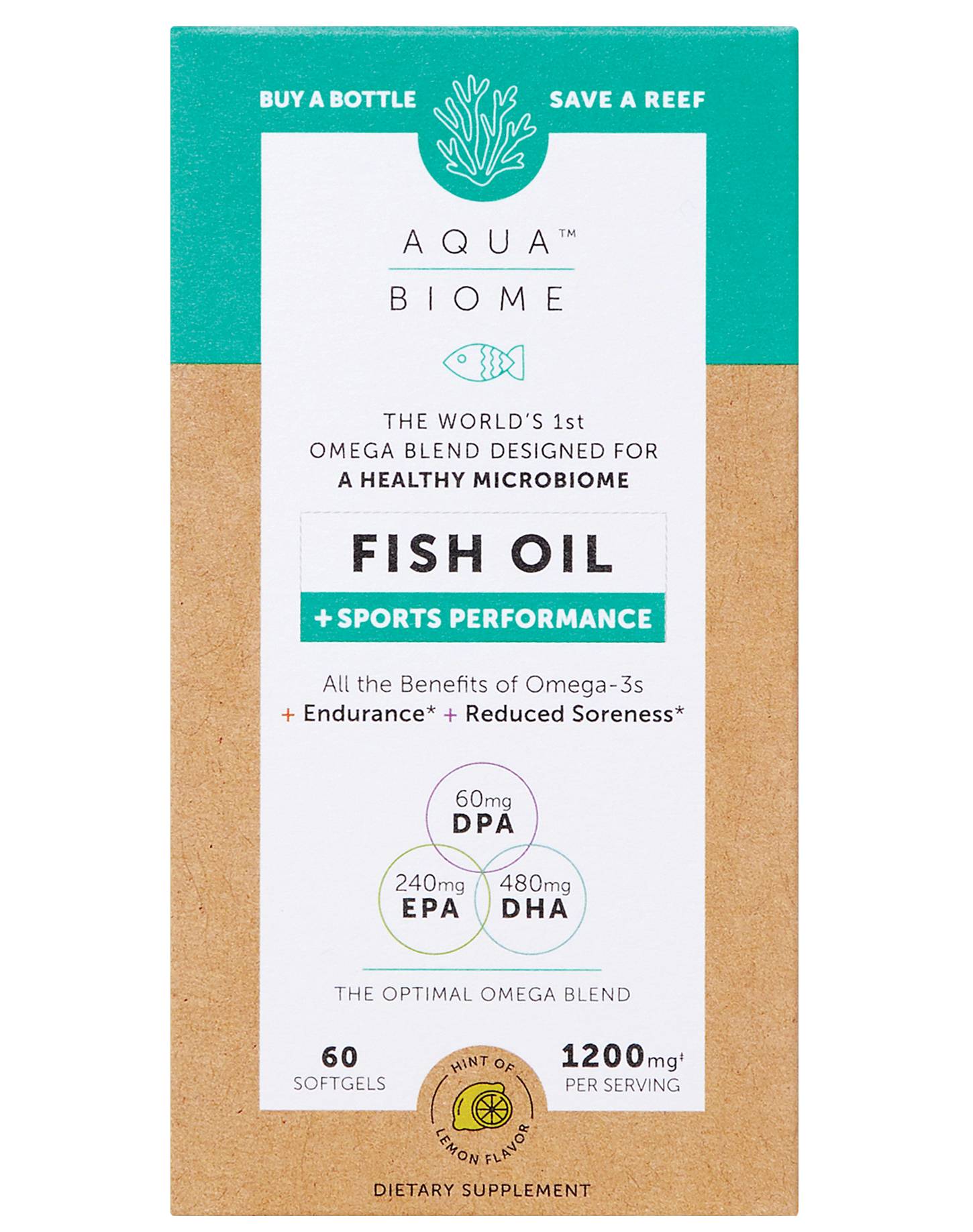 Enzymedica - Aqua Biome Fish Oil + Sports Performance - 60 Softgels