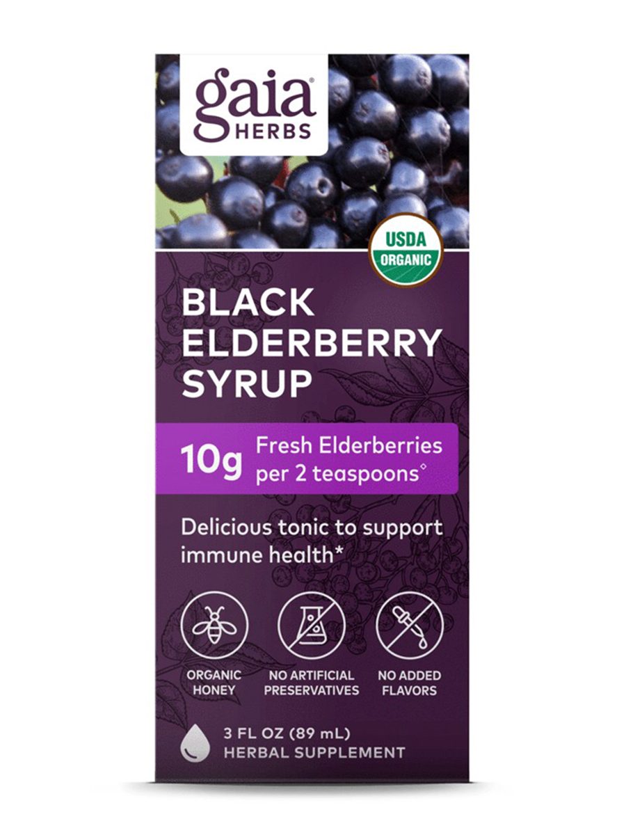 Gaia Herbs - Black Elderberry Syrup - 3 fl. oz (89 ml)