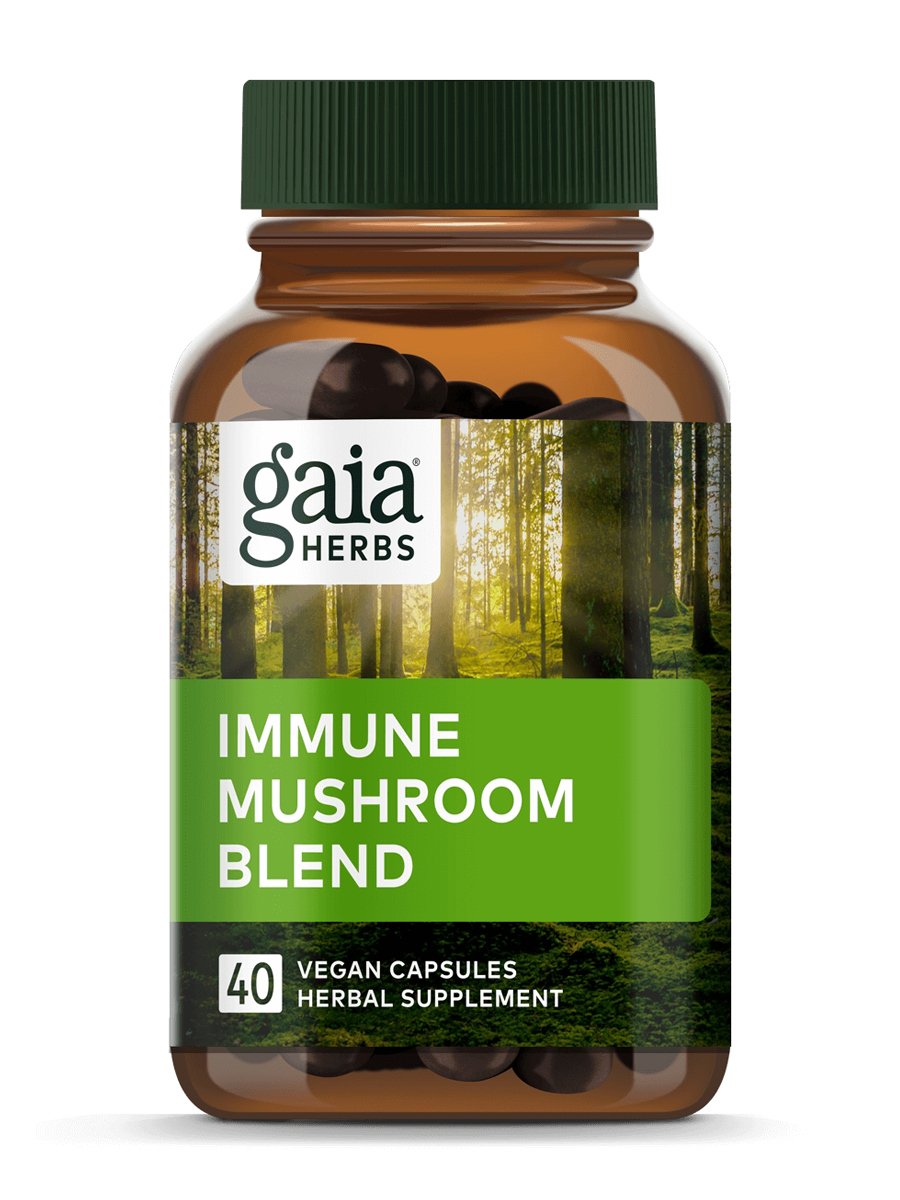 Gaia Herbs - Immune Mushroom Blend - 40 Vegan Capsules
