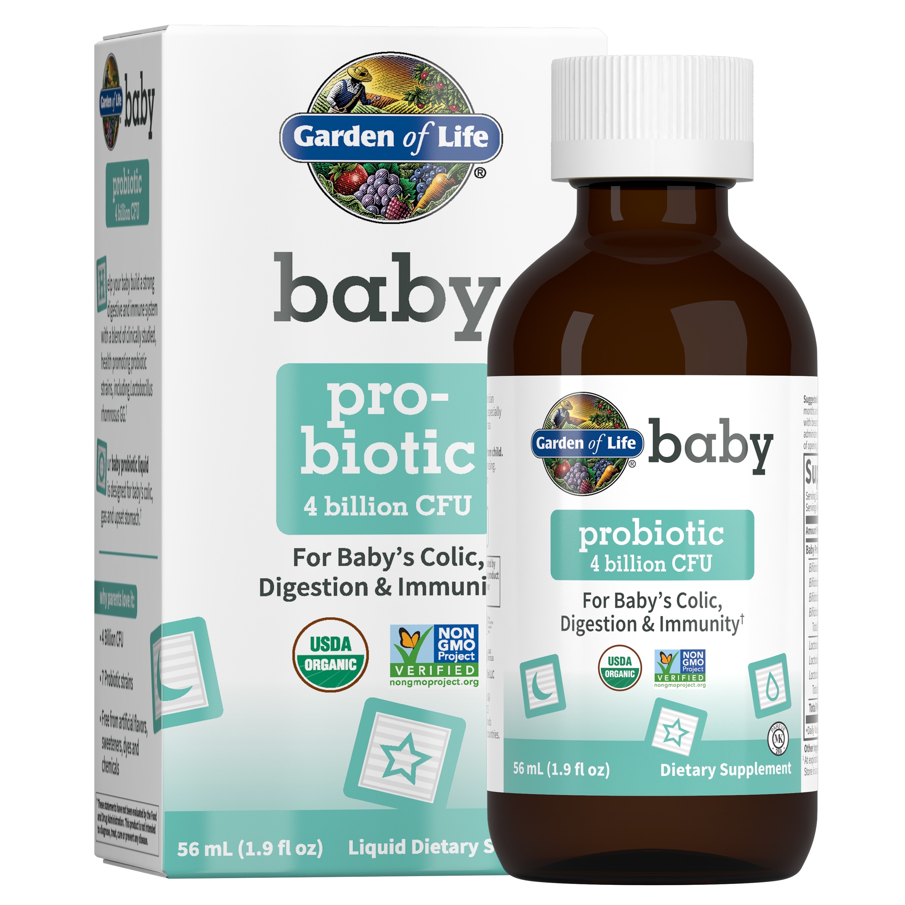 Garden of Life - Baby Probiotic, 4 Billion CFU - 1.9 fl. oz (56 ml)