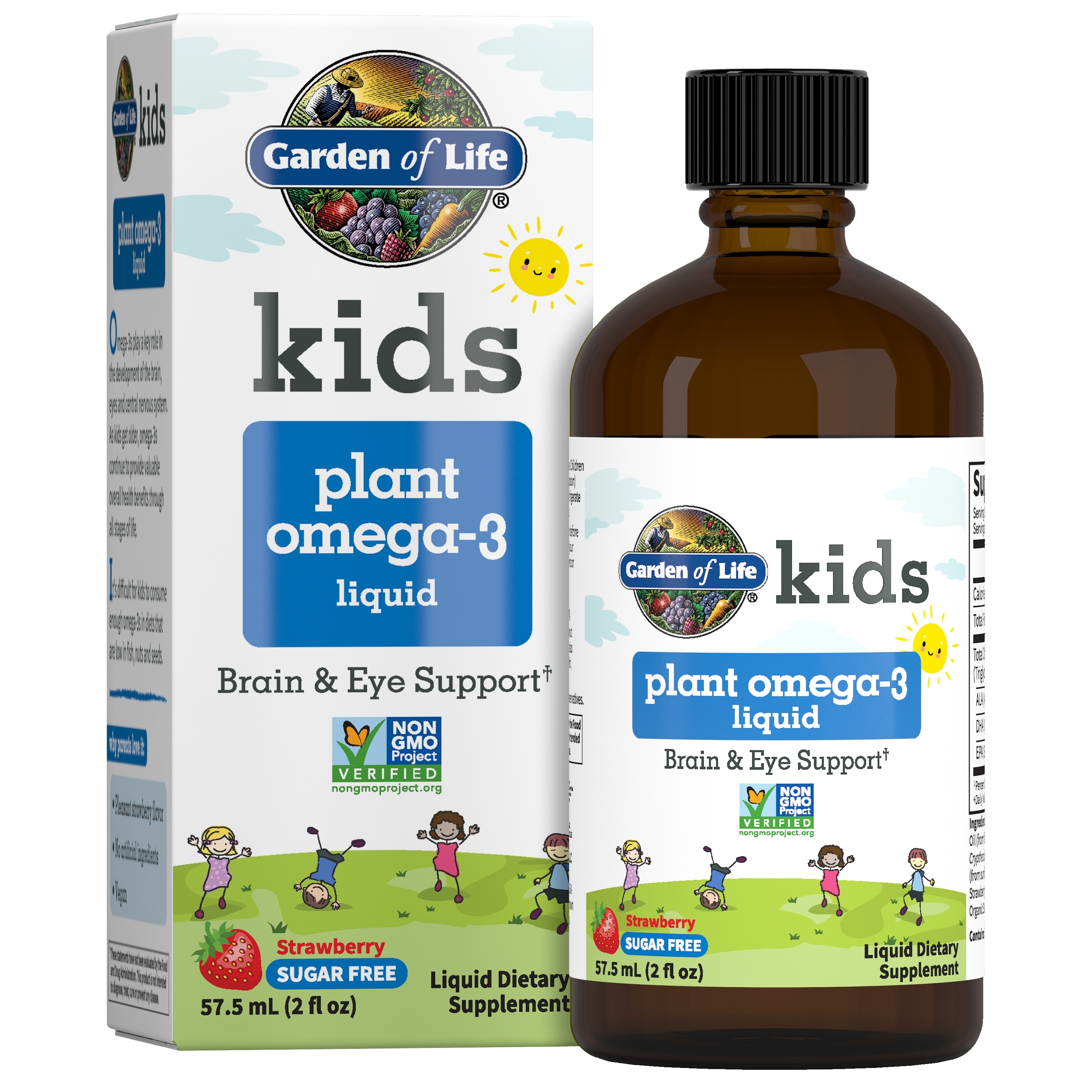 Garden of Life - Kids Plant Omega-3 Liquid, Strawberry Flavor - 2 fl