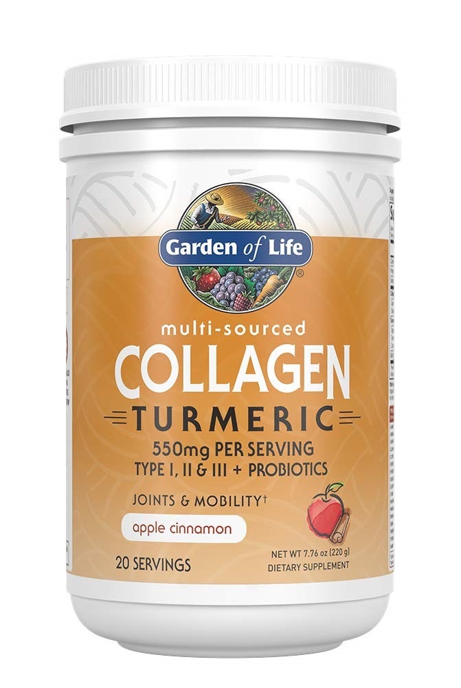 Garden of Life - Multi-Sourced Collagen Turmeric Powder, Apple