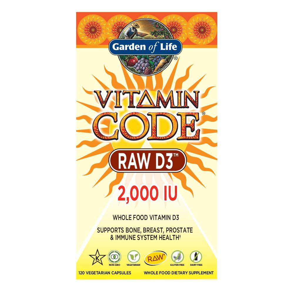 Garden of Life - Vitamin Code - Raw D3 2000 IU - 120 Vegetarian