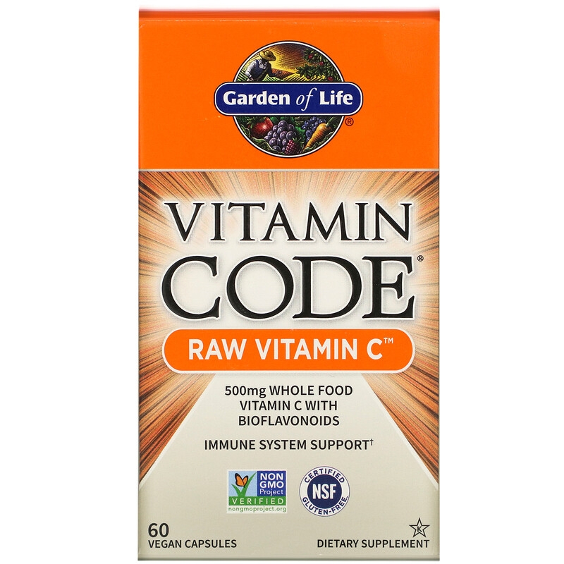Garden of Life - Vitamin Code - Raw Vitamin C - 60 Vegan Capsules