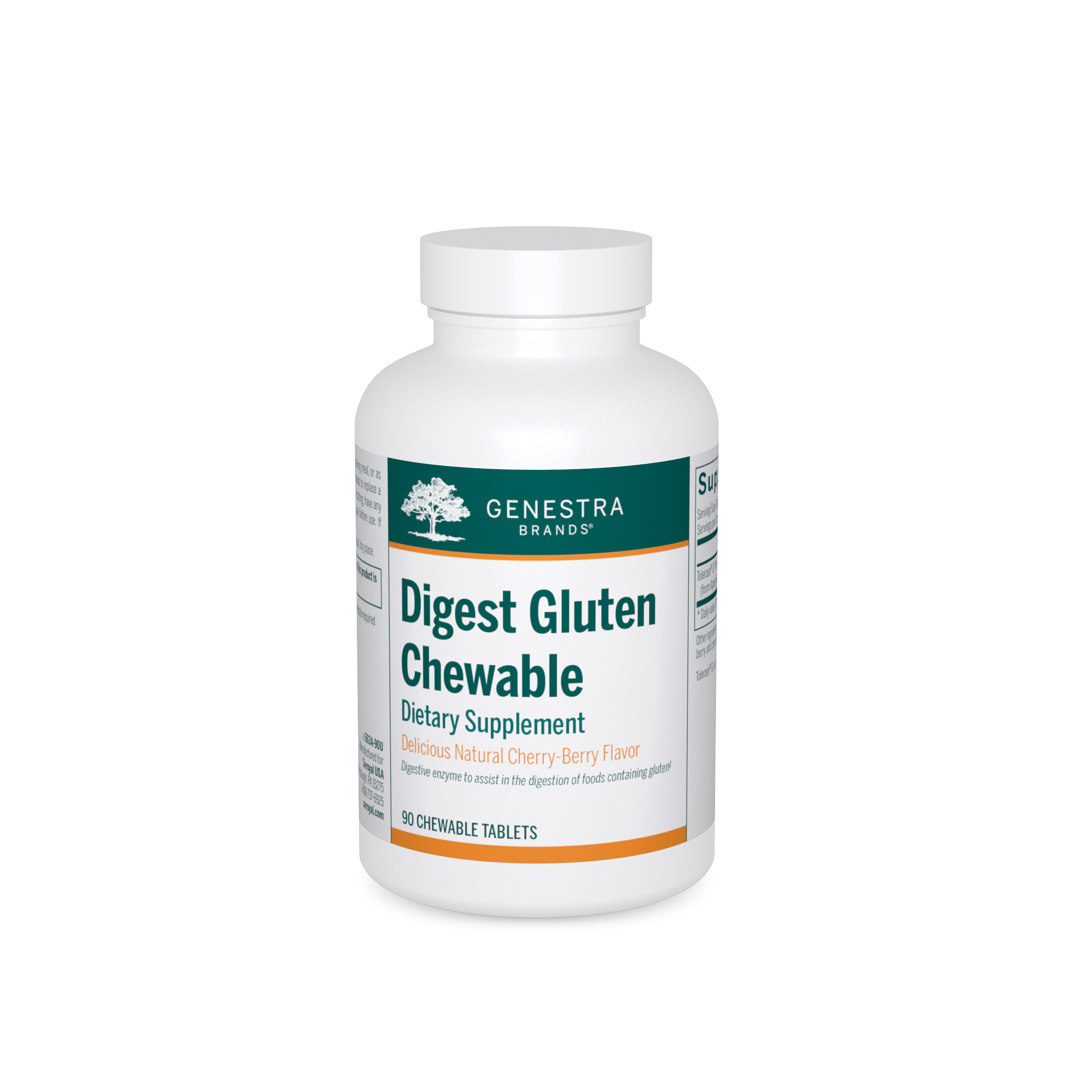 Genestra - Digest Gluten Chewable, Natural Cherry-Berry Flavor - 90