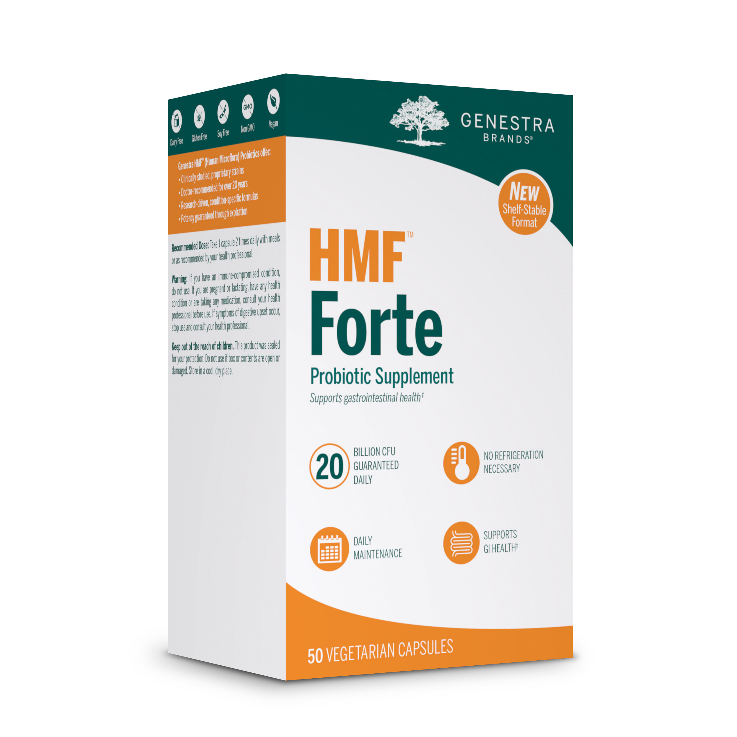 Genestra - HMF Forte (shelf-stable) - 50 Vegetarian Capsules