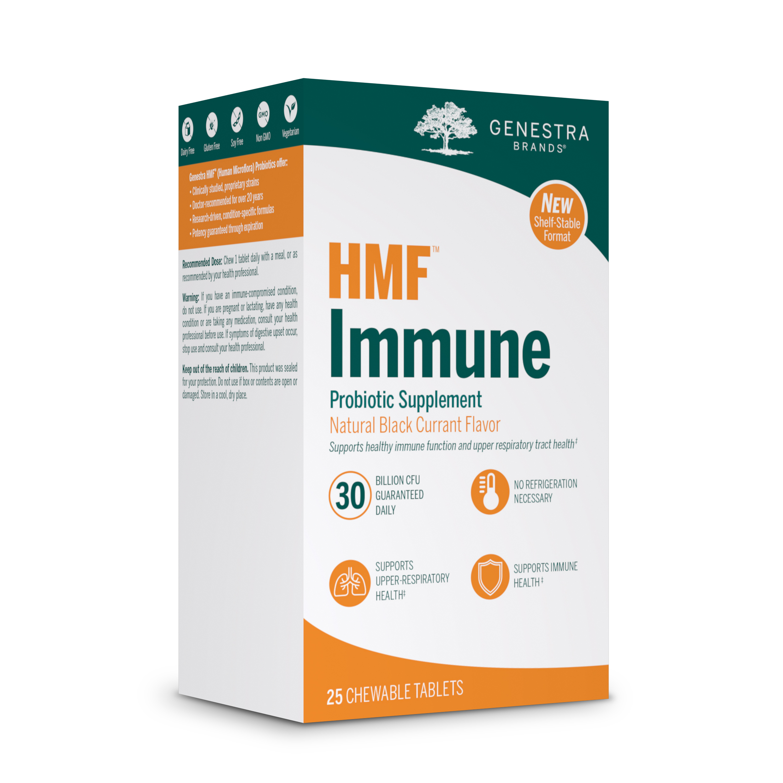Genestra - HMF Immune, Natural Black Currant Flavor (shelf-stable) -