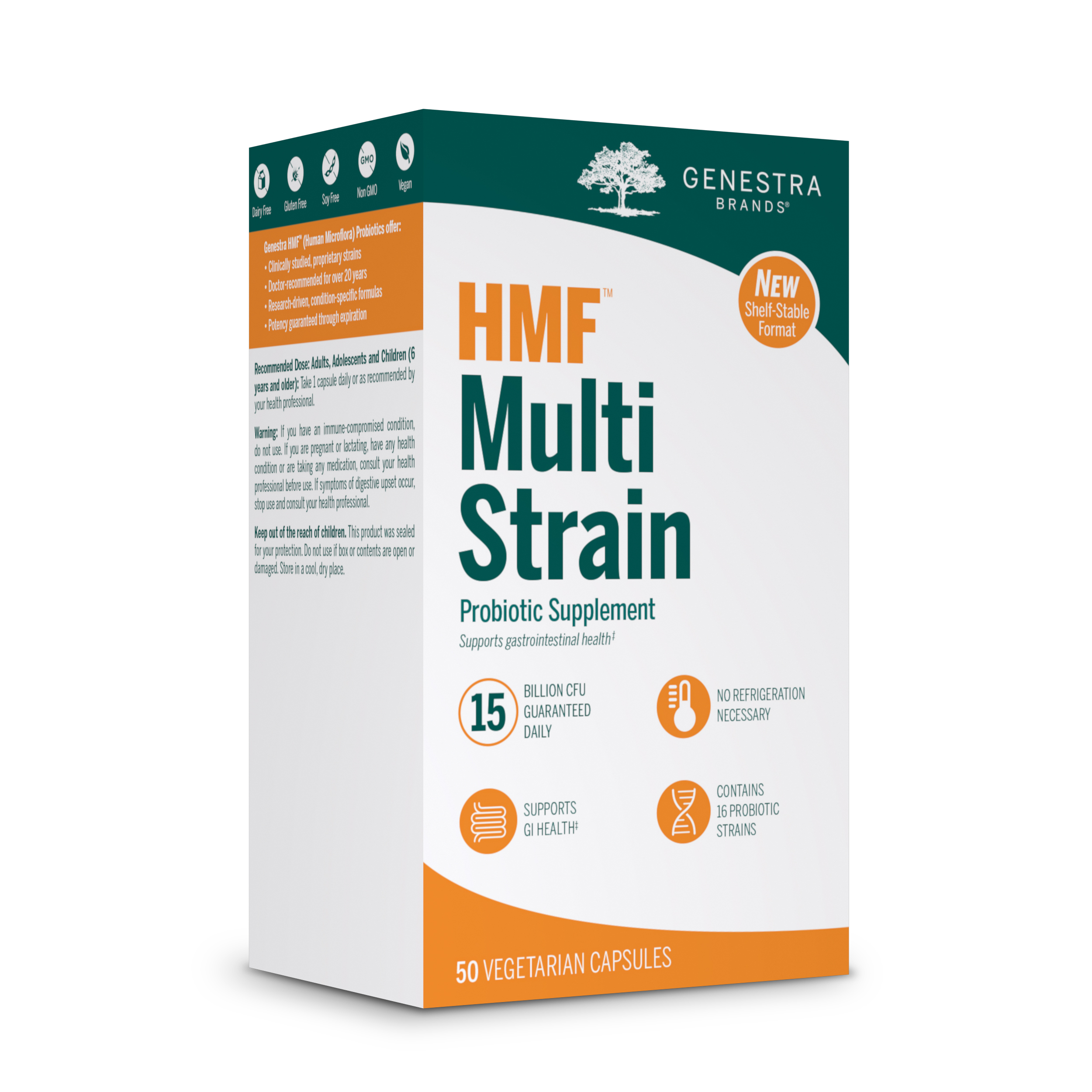 Genestra - HMF Multi Strain (shelf-stable) - 50 Vegetarian Capsules