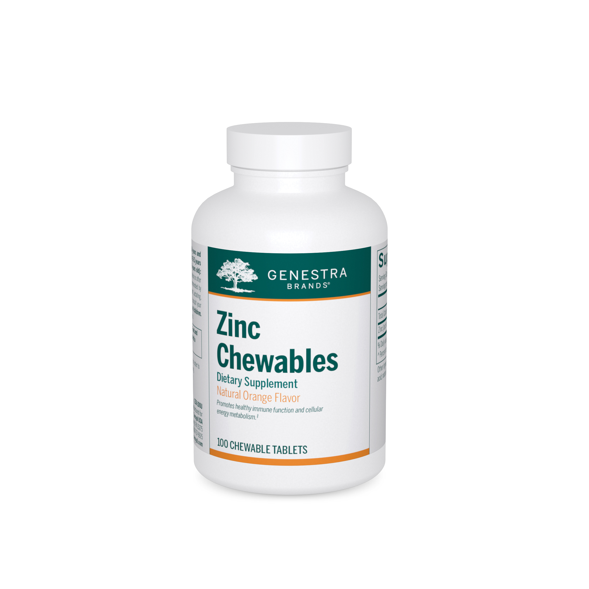 Genestra - Zinc Chewables, Natural Orange Flavor - 100 Tablets