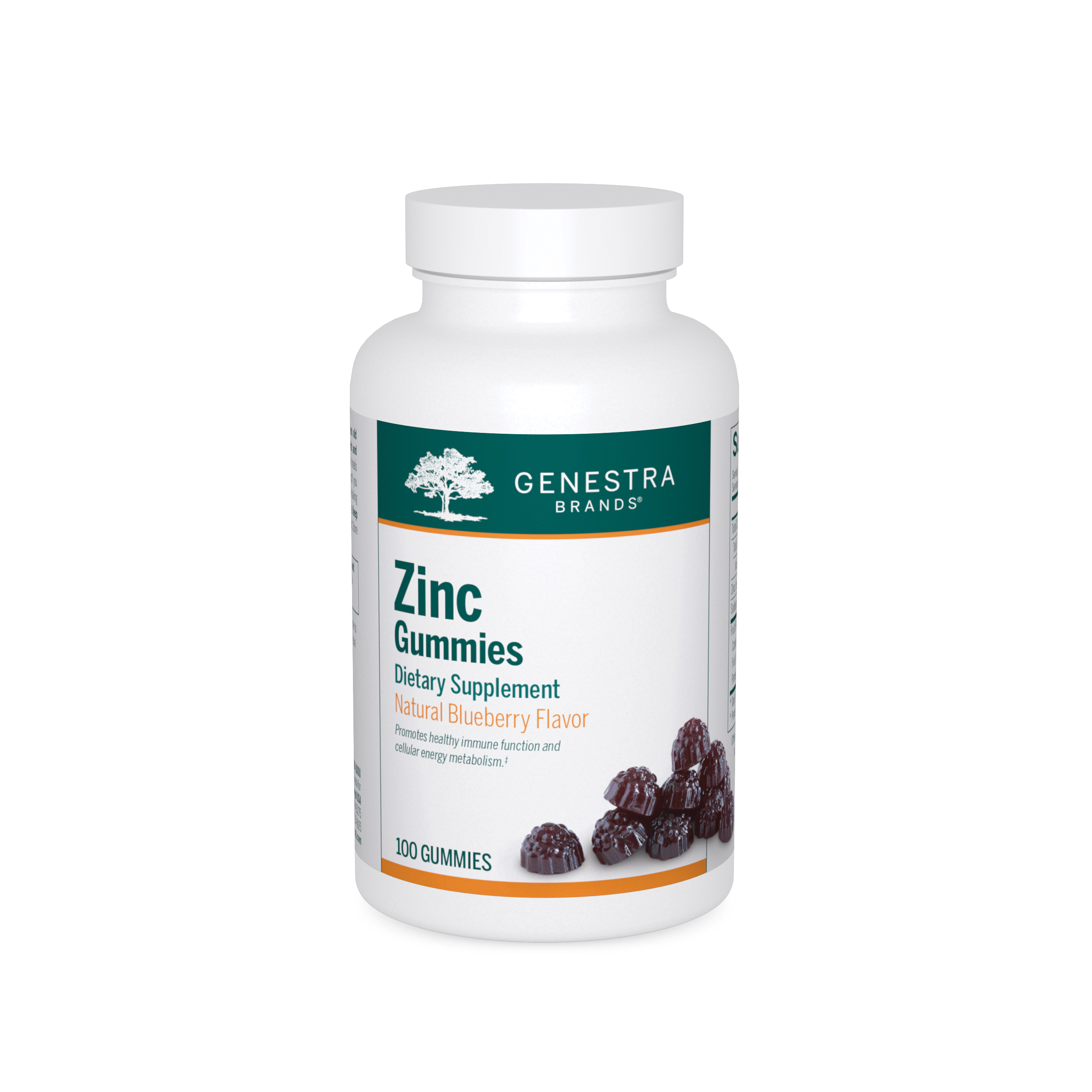 Genestra - Zinc Gummies, Natural Blueberry Flavor - 100 Gummies