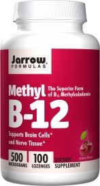 Jarrow Formulas - Methyl B-12 500 mcg, Cherry Flavor - 100 Lozenges