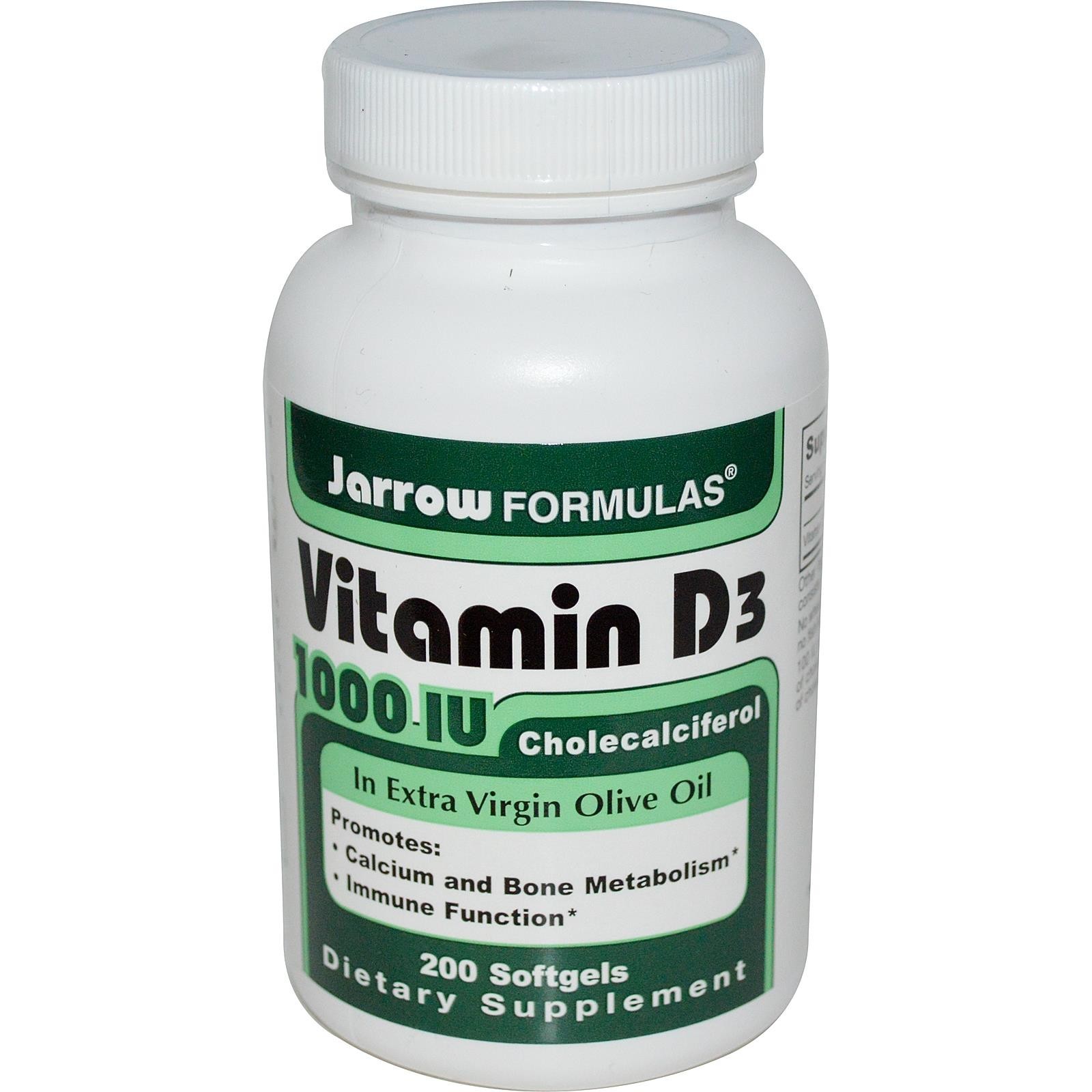 Jarrow Formulas - Vitamin D3 1000 IU - 200 Softgels