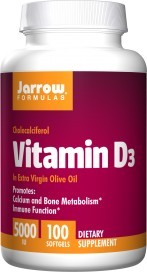 Jarrow Formulas - Vitamin D3 5000 IU - 100 Softgels