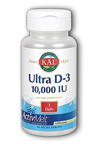 KAL - Ultra D-3 10000 IU ActivMelt Instant Dissolve, Unflavored - 90