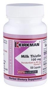 Kirkman - Milk Thistle 100 mg -Hypoallergenic - 100 Capsules