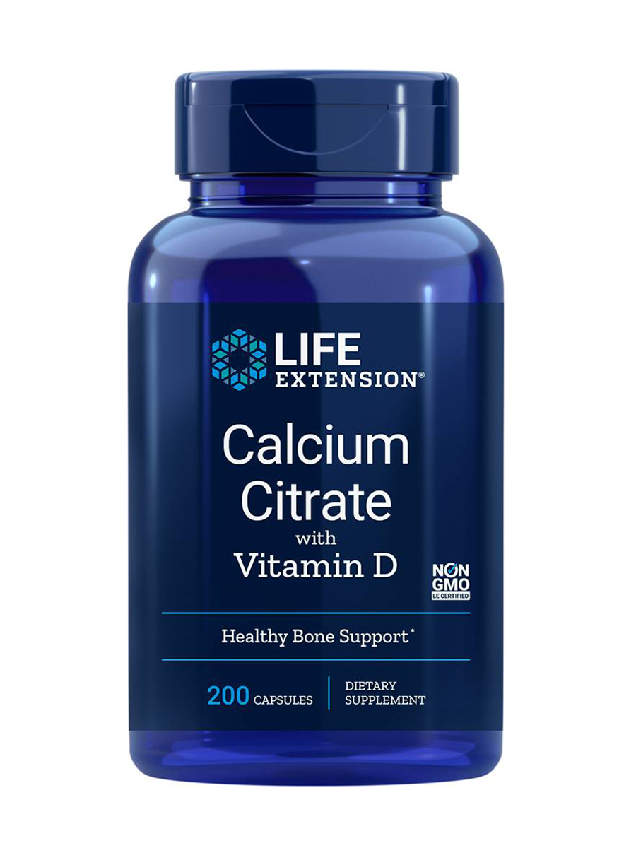Life Extension - Calcium Citrate with Vitamin D - 200 Vegetarian
