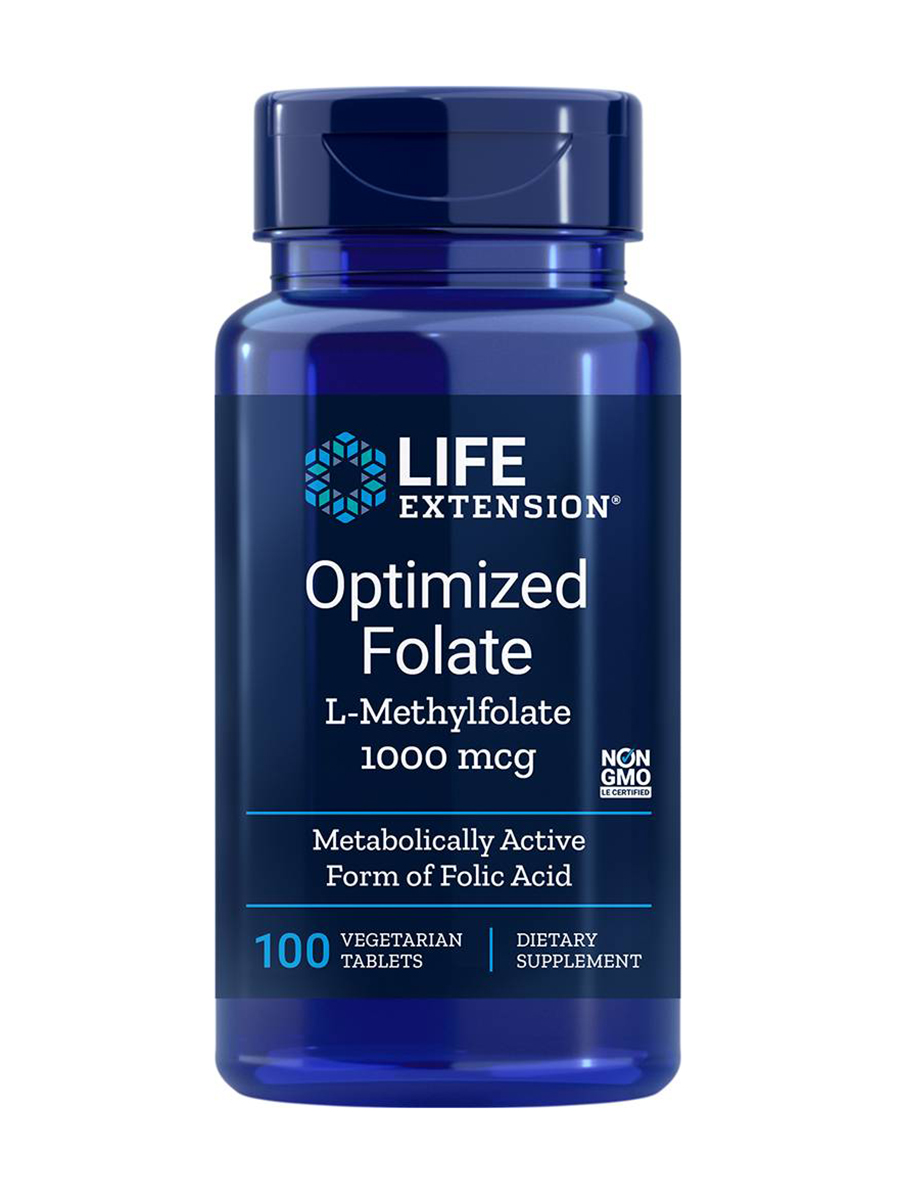 Life Extension - Optimized Folate (L-Methylfolate) 1700 mcg DFE - 100