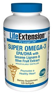 Life Extension - Super Omega-3 EPA/DHA with Sesame Lignans & Olive