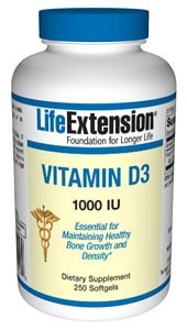 Life Extension - Vitamin D3 1000 IU - 250 Softgels