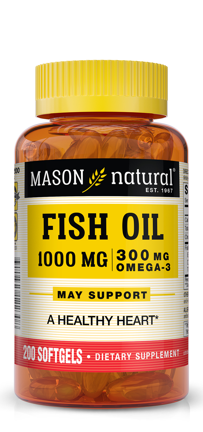 Mason Natural - Fish Oil 1000 mg (300 mg Omega-3) - 200 Softgels