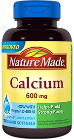 Nature Made - Calcium 600 mg with Vitamin D - 100 Softgels