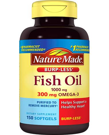 Nature Made - Fish Oil 1000 mg Burp-Less - 150 Softgels