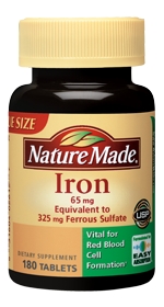 Nature Made - Iron 65 mg - 180 Tablets