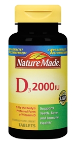 Nature Made - Vitamin D3 2000 IU - 220 Tablets
