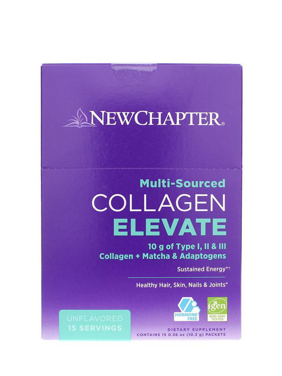 NewChapter - Collagen Elevate, Unflavored - Box of 15 Packets (0.36 oz