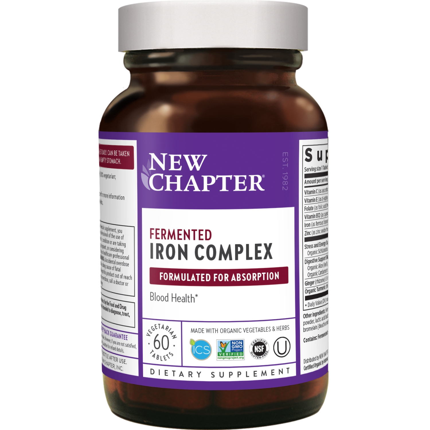 NewChapter - Fermented Iron Complex - 60 Vegetarian Tablets