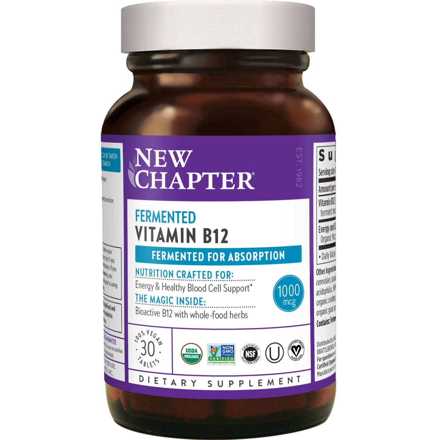 NewChapter - Fermented Vitamin B12 - 30 Vegan Tablets