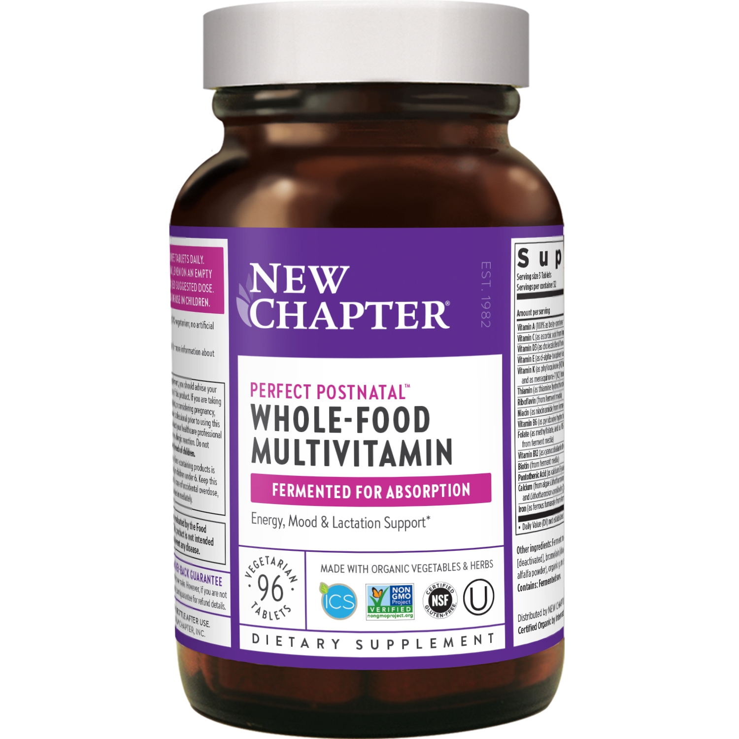 NewChapter - Perfect Postnatal Multivitamin - 96 Vegetarian Tablets