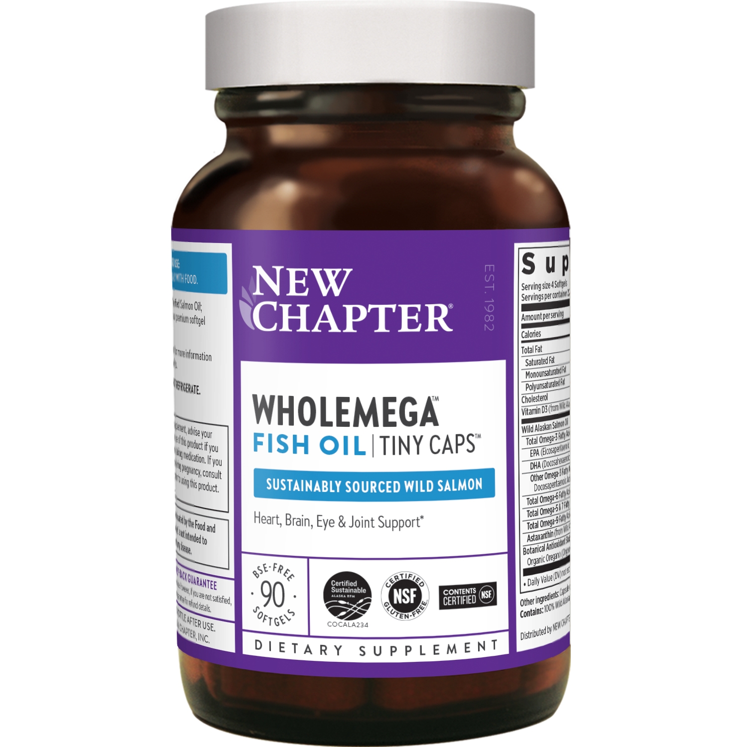 NewChapter - Wholemega Tiny Caps 500 mg - 90 Softgels