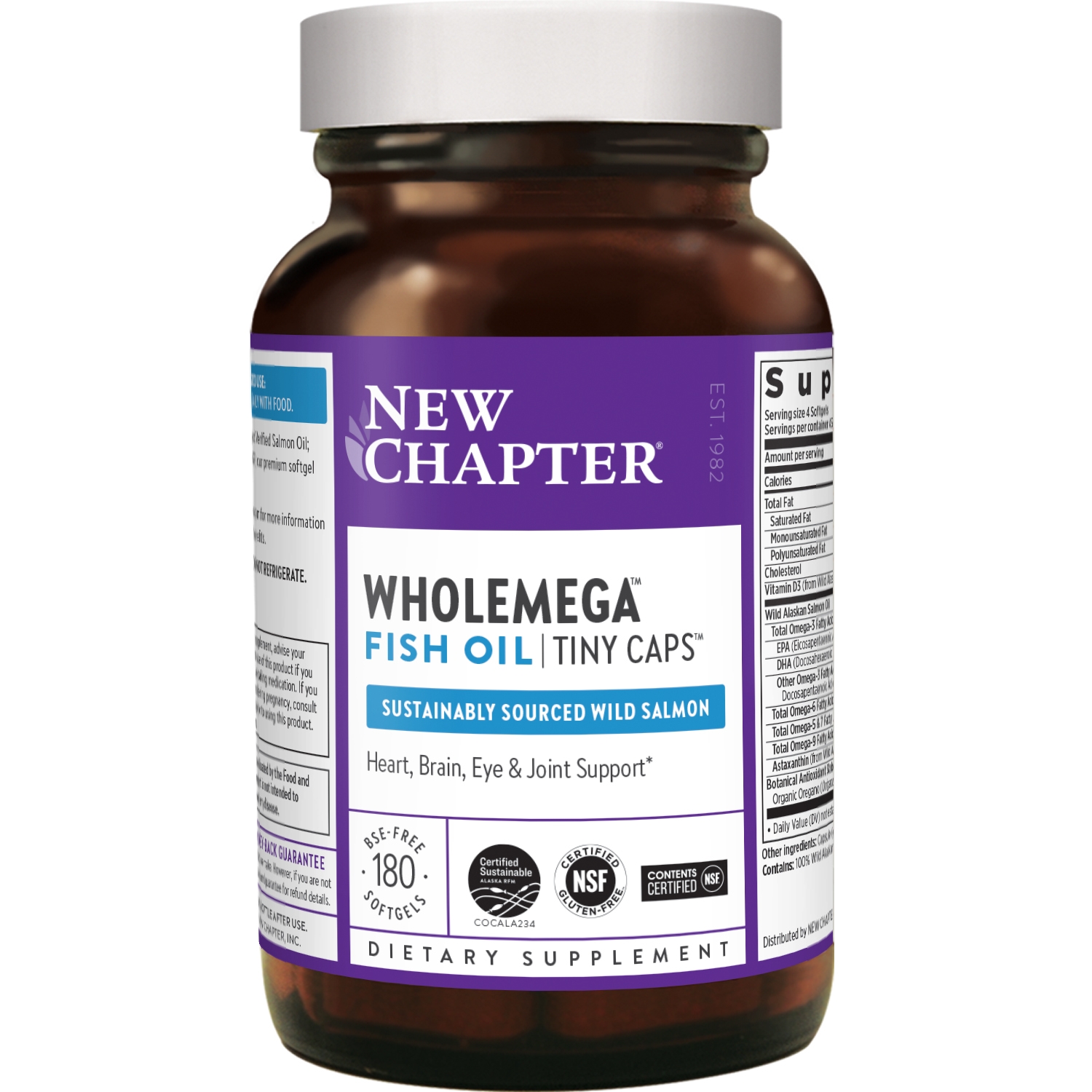NewChapter - Wholemega Tiny Caps 500 mg - 180 Softgels