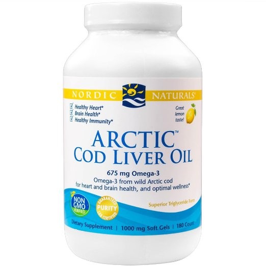 Nordic Naturals - Arctic Cod Liver Oil 1000 mg, Lemon Flavor - 180