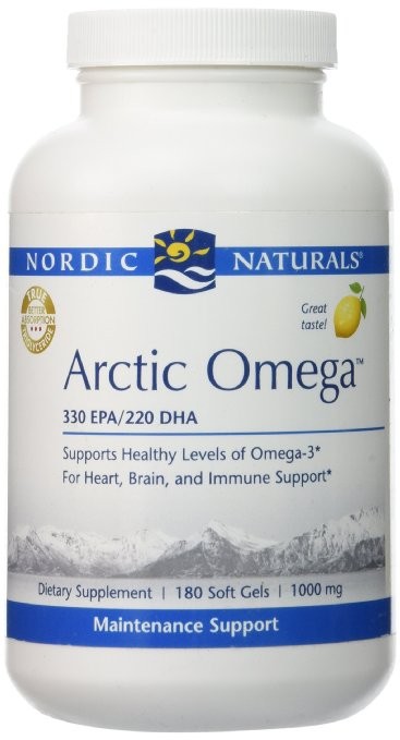 Nordic Naturals - Arctic Omega 1000 mg, Lemon Flavor - 180 Soft Gels