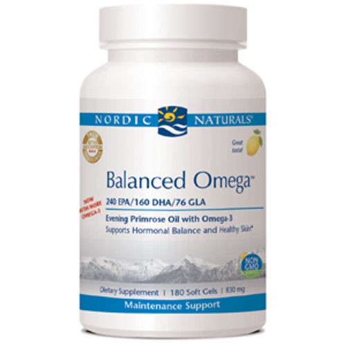 Nordic Naturals - Balanced Omega 830 mg, Lemon Flavor - 180 Soft Gels