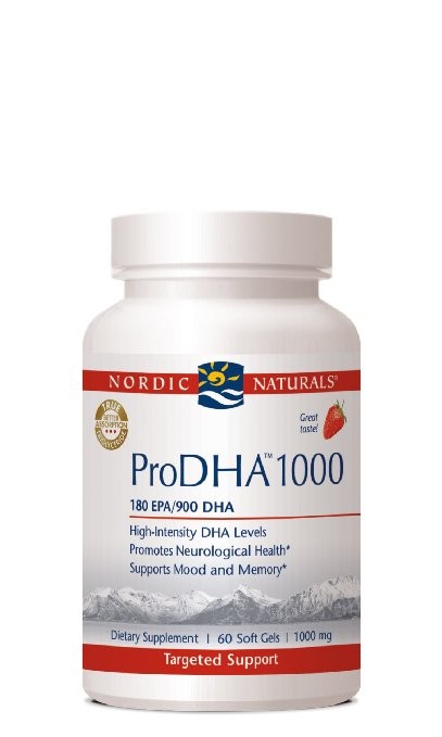 Nordic Naturals - ProDHA 1000 mg, Strawberry Flavor - 60 Soft Gels