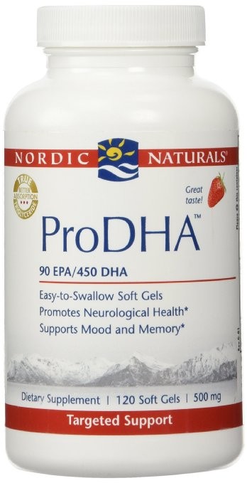 Nordic Naturals - ProDHA 500 mg, Strawberry Flavor - 120 Soft Gels