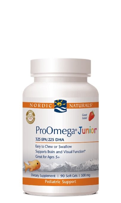 Nordic Naturals - ProOmega Junior 500 mg, Strawberry Flavor - 90 Soft
