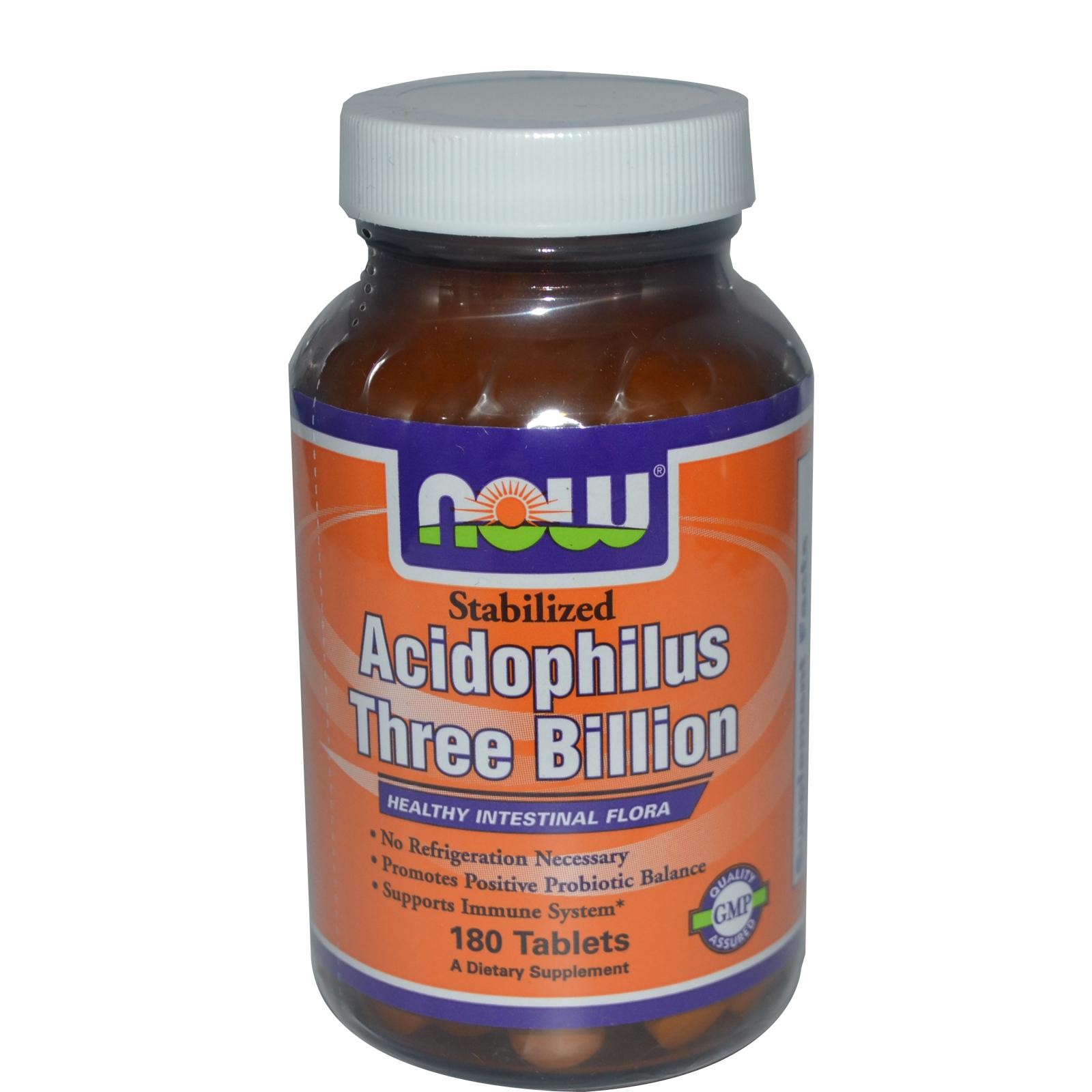 NOW - Acidophilus Three Billion - 180 Tablets