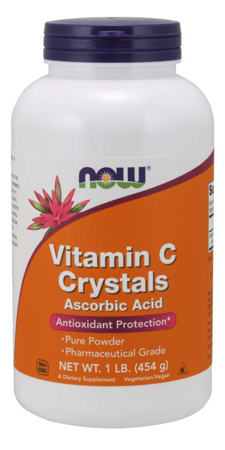 NOW - Vitamin C Crystals (Ascorbic Acid) - 1 lb (454 Grams)