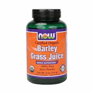 NOW - Barley Grass Juice (Certified Organic Powder) - 4 oz (113 Grams)