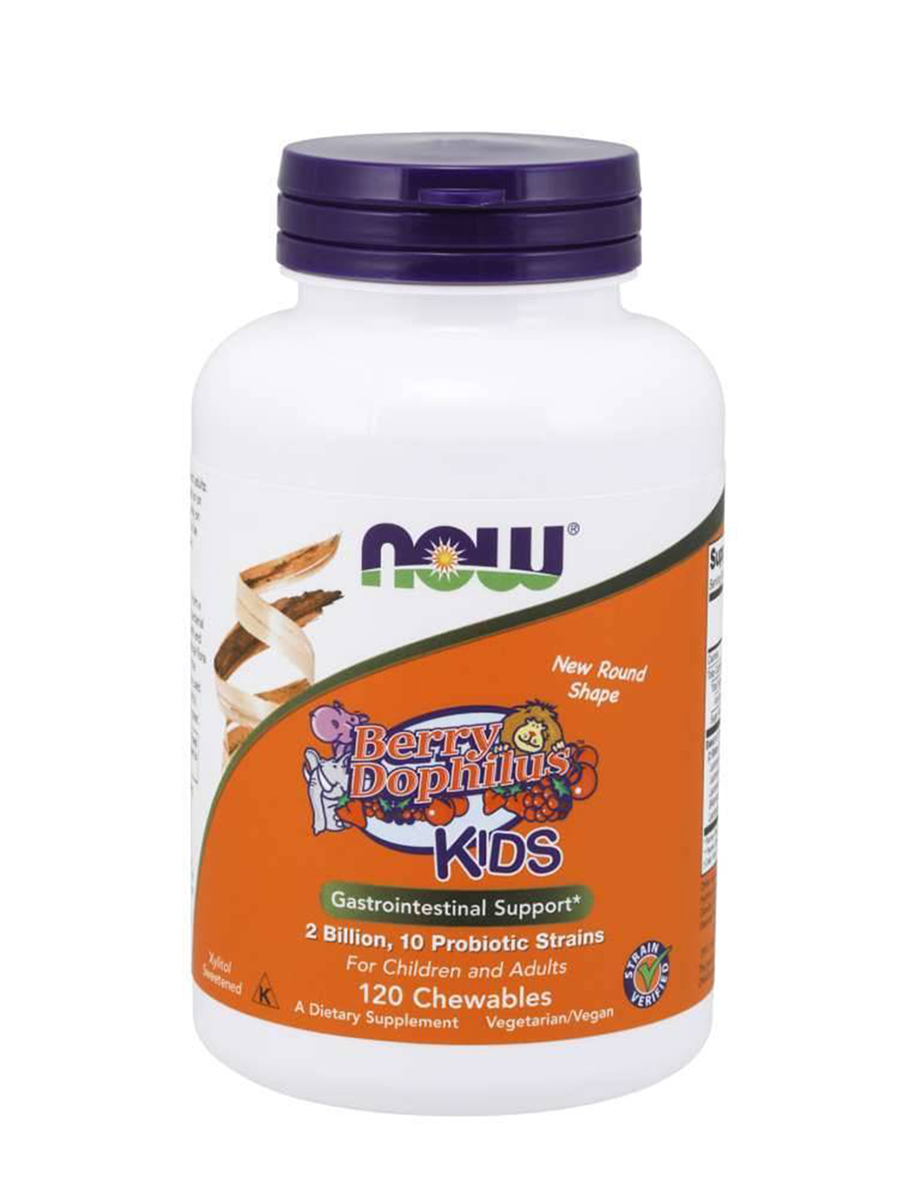 NOW - BerryDophilus Kids - 120 Chewables Tablets