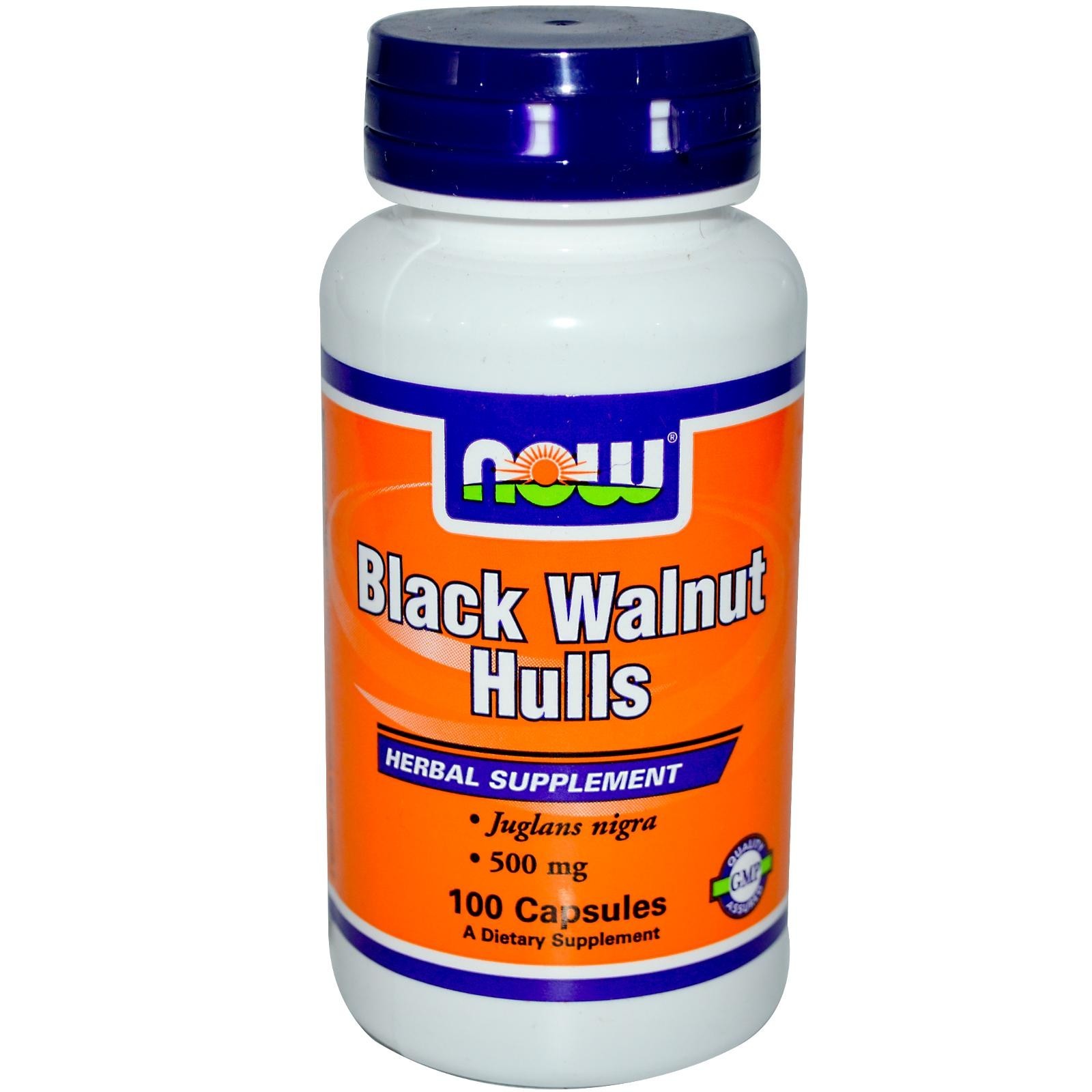 NOW - Black Walnut Hulls 500 mg - 100 Capsules