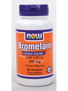NOW - Bromelain 2400 GDU/g 500 mg - 60 Veg Capsules