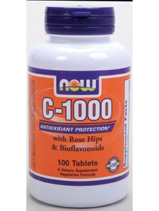 NOW - C-1000 with Rose Hips & Bioflavonoids - 100 Tablets